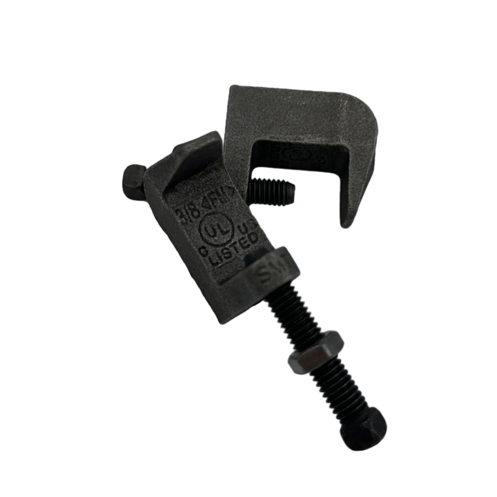 Heavy Duty Wide Mouth Beam Clamp 3/8 Inch for Industrial Applications with UL FM Certification