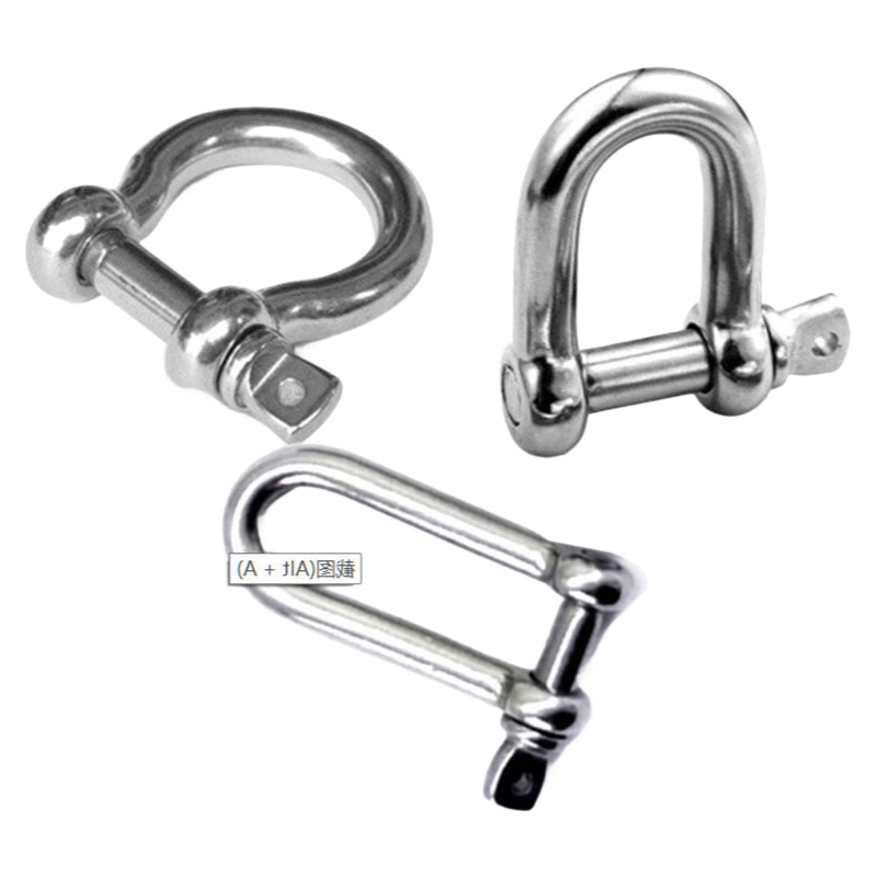 Custom 304/316 Stainless Steel Bow Shackle with Safety Bolt Pin for Marine Use
