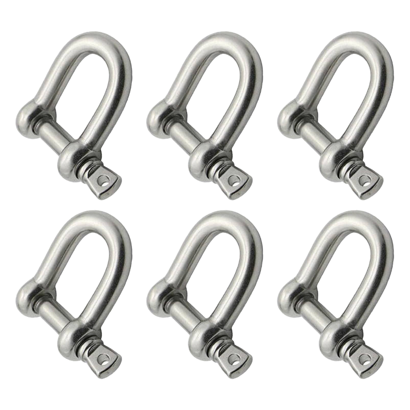 Custom 304/316 Stainless Steel Bow Shackle with Safety Bolt Pin for Marine Use