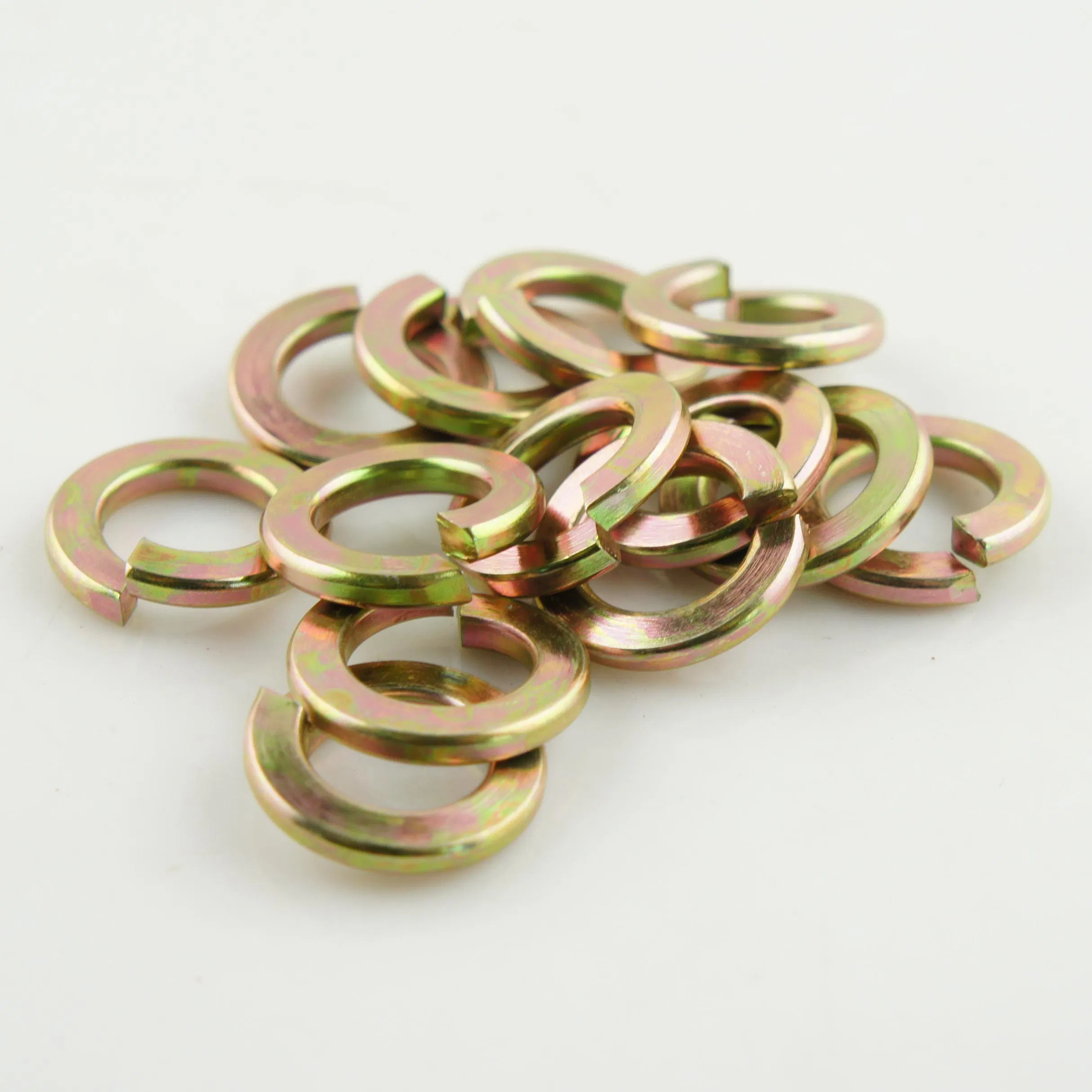 Custom Spring Lock Washers Factory - Black/Yellow Zinc Coated ANSI B18.21.1 Washers Bulk Supply