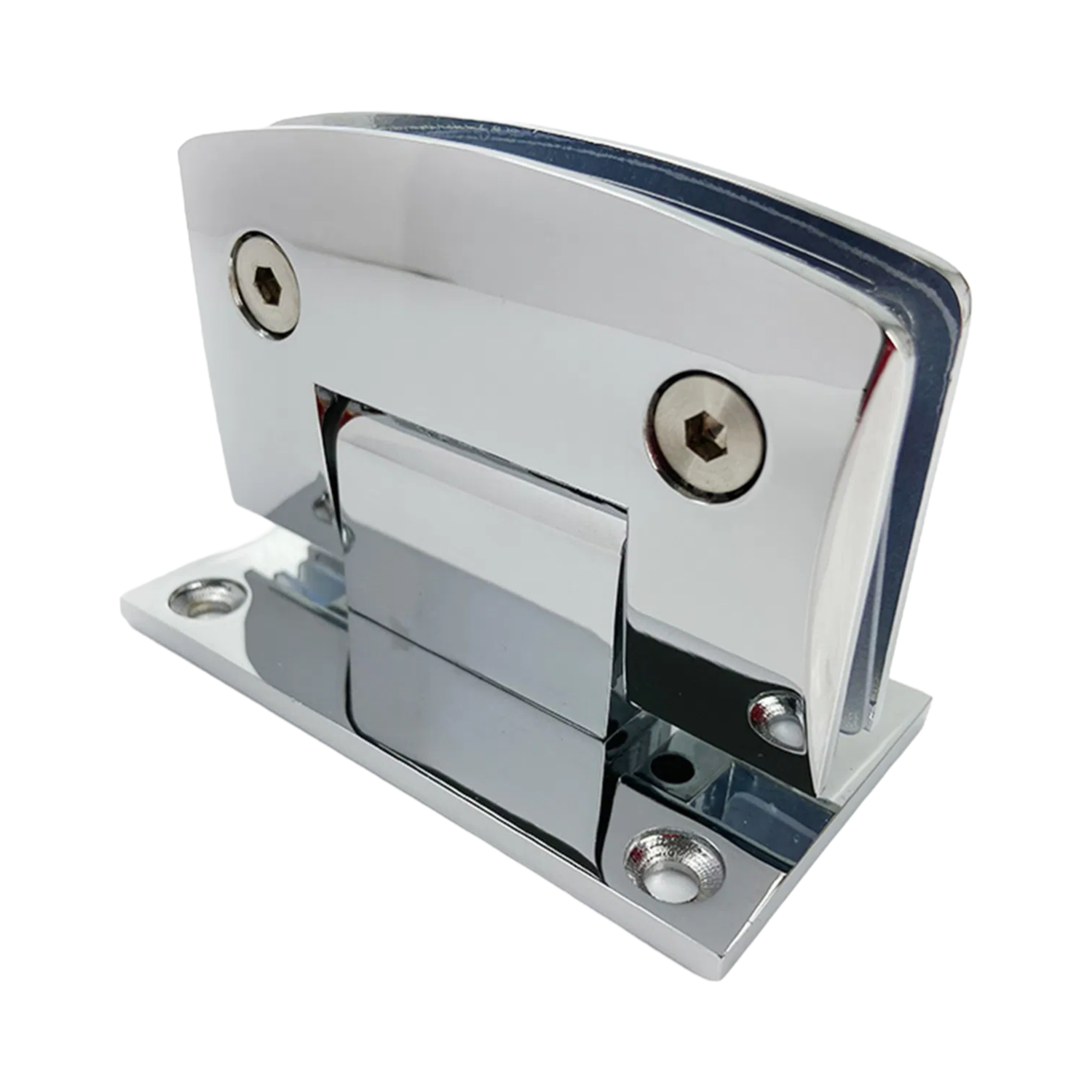 Heavy Duty 40kg Capacity Wall Mounted Glass Hinge with Chrome Finish for Office and Hotel