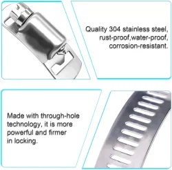 Durable Stainless Steel Roll Hose Clamps with Polished Surface for Secure Fastening