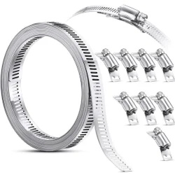 Durable Stainless Steel Roll Hose Clamps with Polished Surface for Secure Fastening
