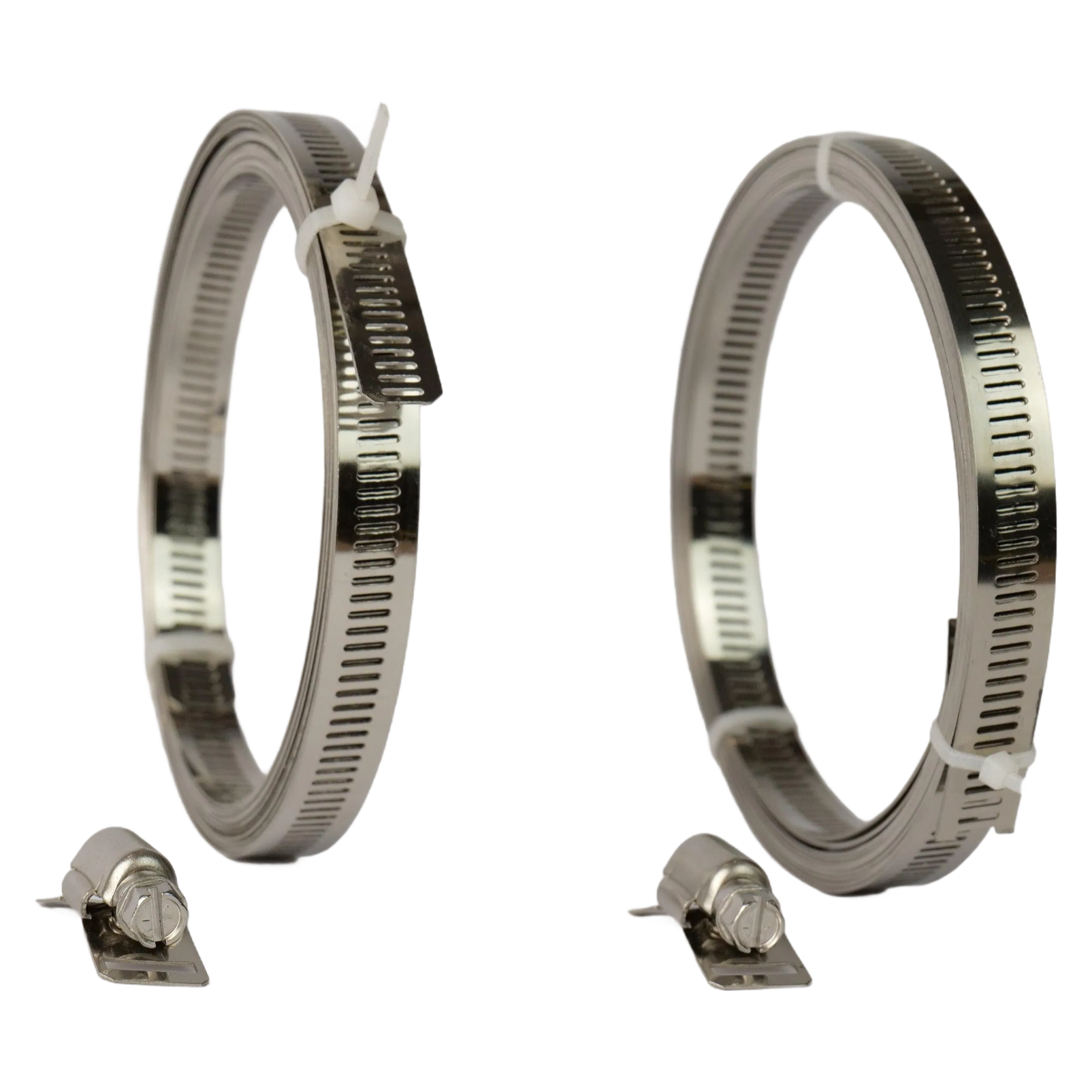 Durable Stainless Steel Roll Hose Clamps with Polished Surface for Secure Fastening