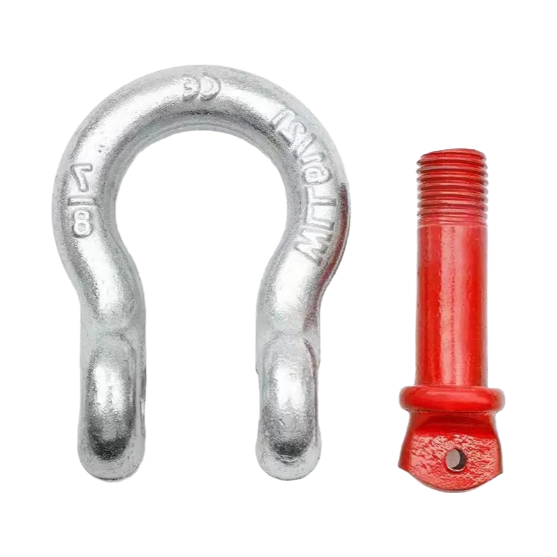 Industrial Grade D Shape Anchor Shackles Hot Dip Galvanized Finish EN 13889 Certified