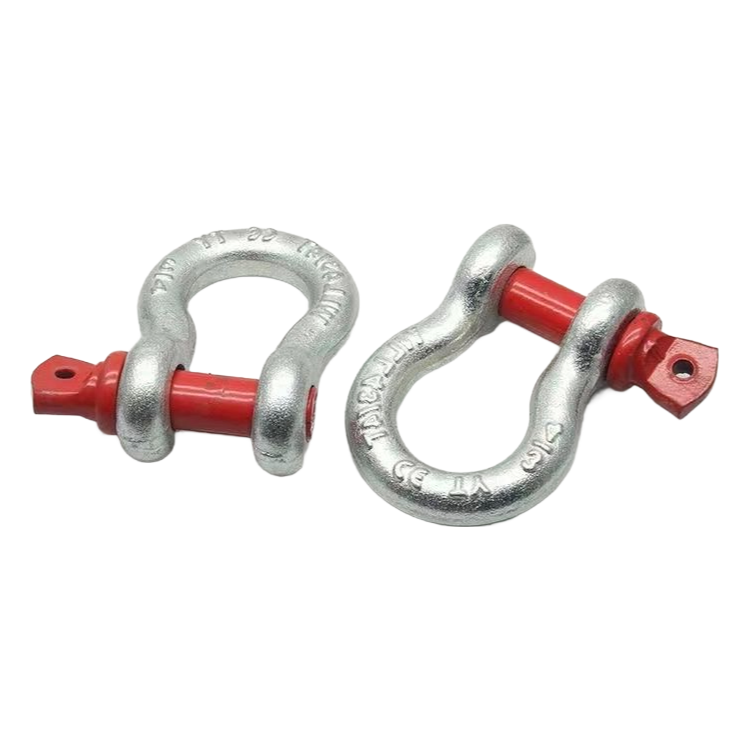 Industrial Grade D Shape Anchor Shackles Hot Dip Galvanized Finish EN 13889 Certified