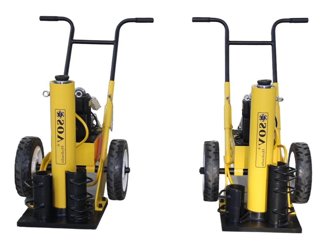 Rugged Wear-Resistant Hydraulic Jack with Large Base Pad and All-Round Wheels for Easy Transport
