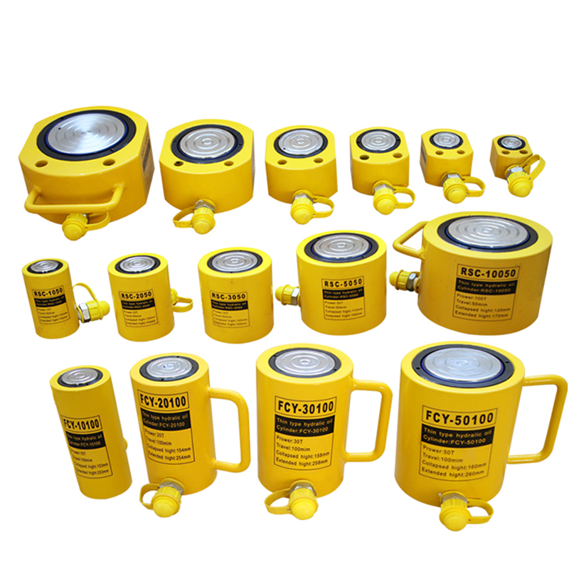 Factory Direct Supply 10-200 Ton Hydraulic Jacks with Spring/Load Return Mechanism