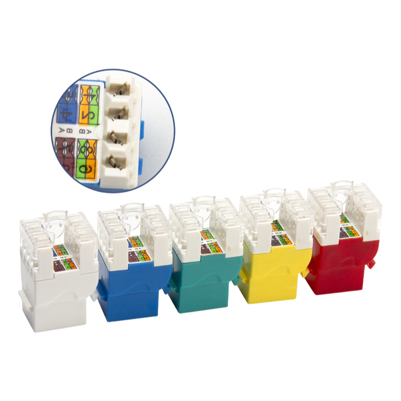 Customized Color Options Cat6 IDC Connector with 45 Degree Angled Design