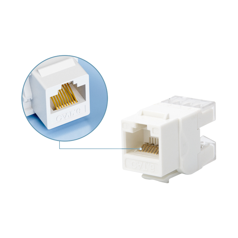 Customized Color Options Cat6 IDC Connector with 45 Degree Angled Design