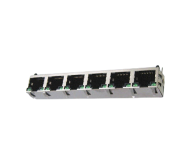 Wholesale RJ45 Jack 1X6 LED with Gold Plated Contacts for Industrial Use