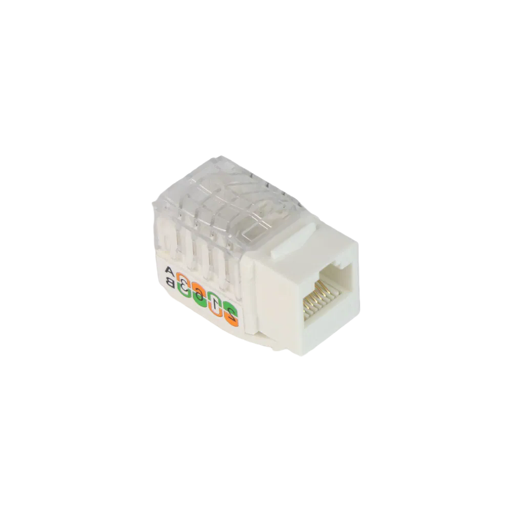 Custom 90 Degree RJ45 Keystone Jack - Cat5e/6 UTP Connector for Structured Cabling Systems