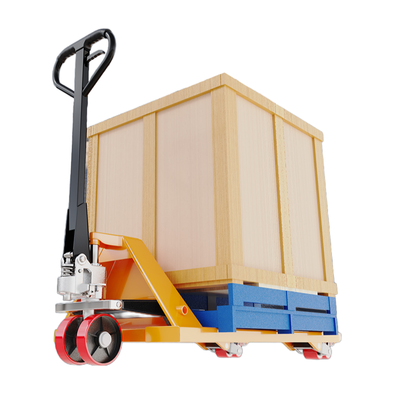 Industrial Manual Pallet Jack with Overload Valve and Reinforced Forks for Warehouse Use