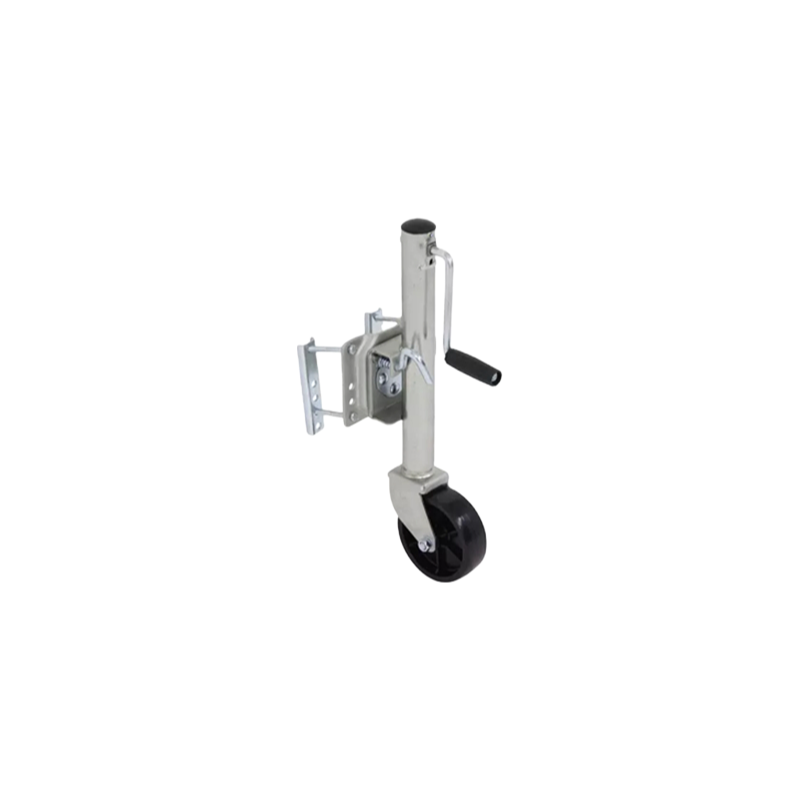 American Style Round Tube Trailer Jack 6 Inch Wheel 1200lbs Loading Weight