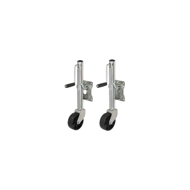 American Style Round Tube Trailer Jack 6 Inch Wheel 1200lbs Loading Weight