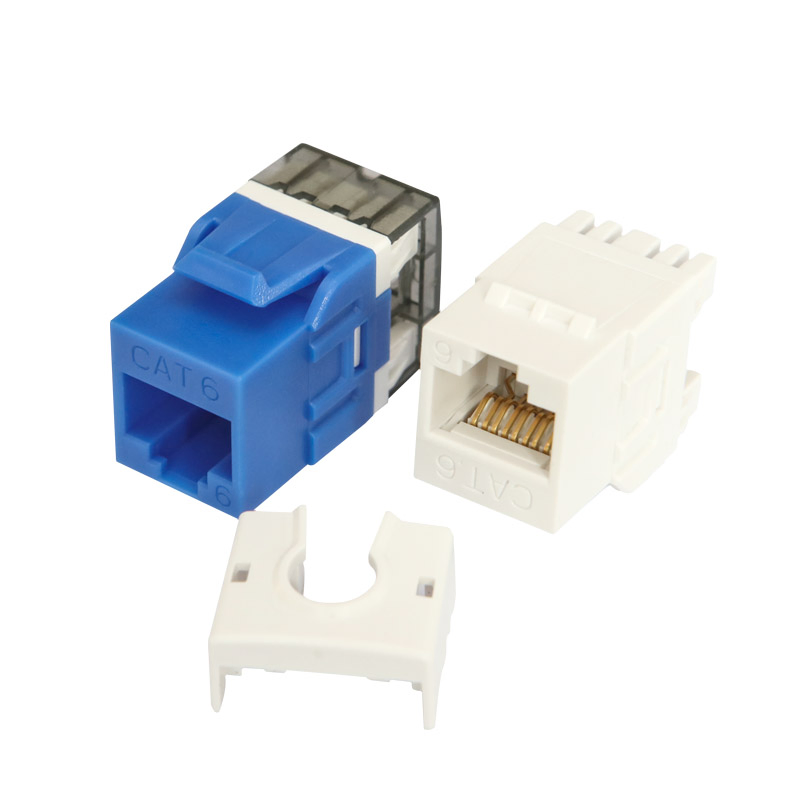 Premium UTP RJ45 Keystone Jacks for High-Density Network Patch Panels - AMP Installation