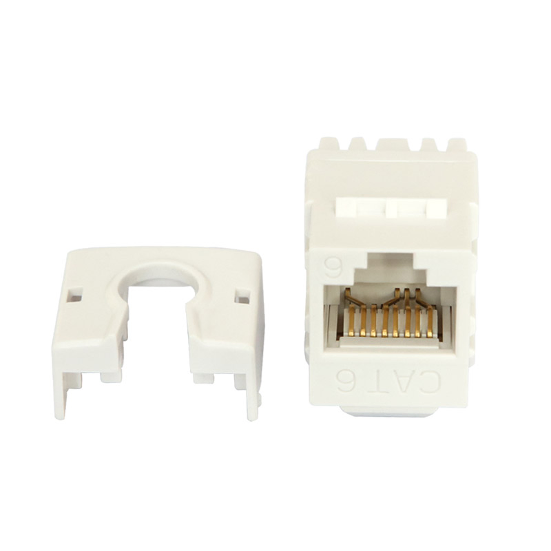 Premium UTP RJ45 Keystone Jacks for High-Density Network Patch Panels - AMP Installation