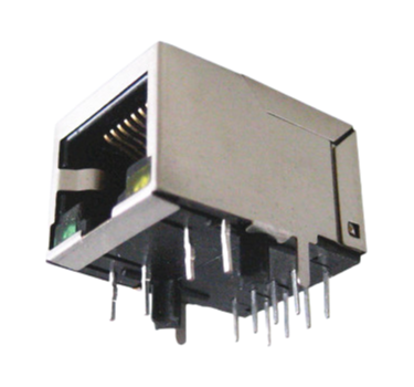 Customizable 8-16 Pole RJ45 Connector with Gold Plated Contacts and LED Light