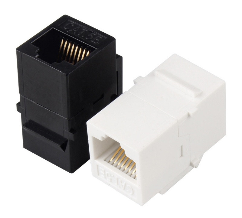 Factory Supply Cat5e Cat6 Keystone Jack Coupler with T568A/B Wiring Scheme for Data Transmission