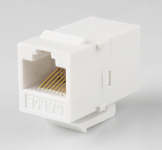 Factory Supply Cat5e Cat6 Keystone Jack Coupler with T568A/B Wiring Scheme for Data Transmission