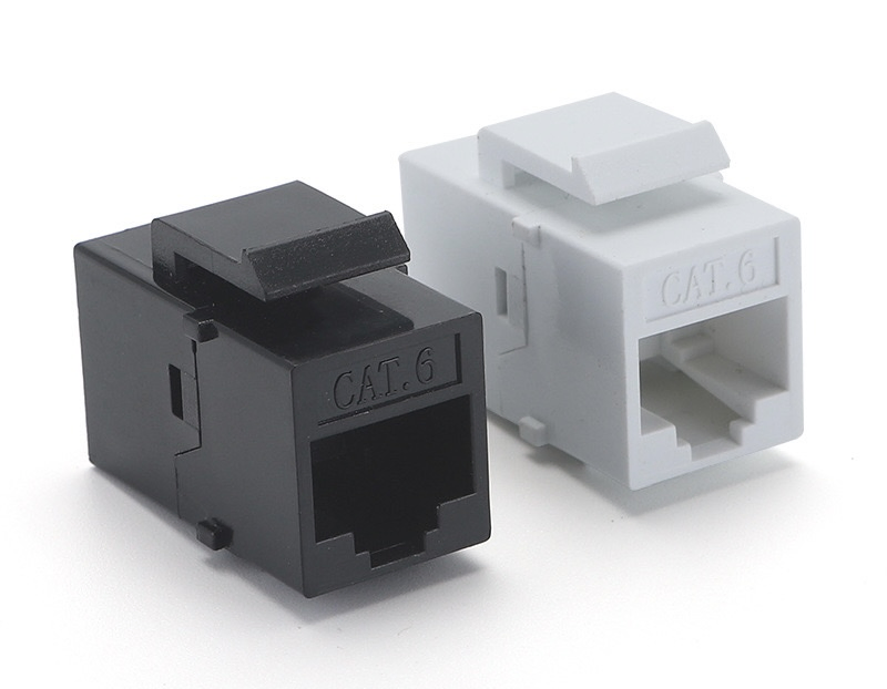 Factory Supply Cat5e Cat6 Keystone Jack Coupler with T568A/B Wiring Scheme for Data Transmission