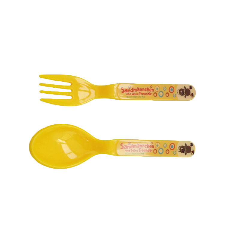 Custom Plastic Safety Spoon and Fork Toy for Kids Aged 3-8 Years with EN71 Certification