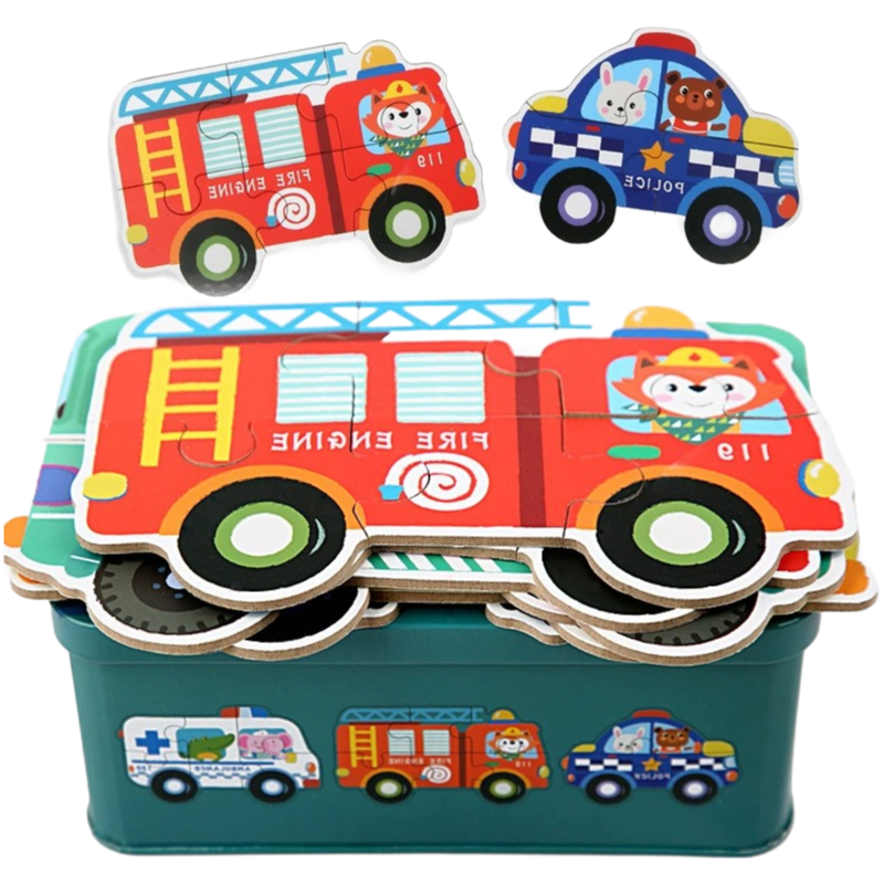6 in 1 Classic Flat Jigsaw Puzzle Early Education Toy for Children Age 3+ with Multiple Themes and Certifications