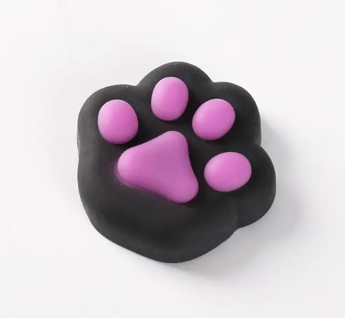 Custom OEM Mini Cat Paw Decompression Squishy Toys TPR Material Stress Relief Gifts