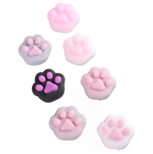 Custom OEM Mini Cat Paw Decompression Squishy Toys TPR Material Stress Relief Gifts