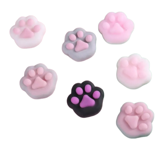 Custom OEM Mini Cat Paw Decompression Squishy Toys TPR Material Stress Relief Gifts