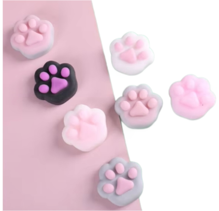 Custom OEM Mini Cat Paw Decompression Squishy Toys TPR Material Stress Relief Gifts