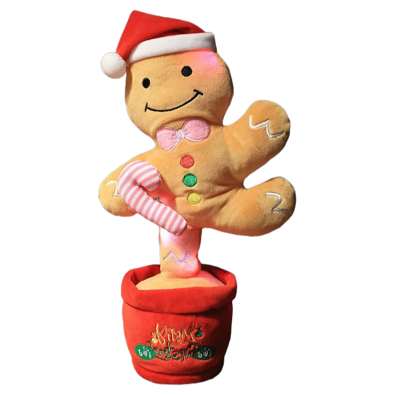 Wholesale Singing Dancing Gingerbread Man Toy for Christmas Party Decorations Bulk Order