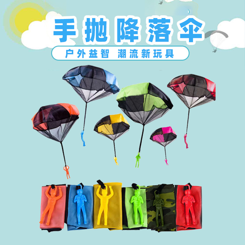 Custom Logo Plastic Parachute Toys for Outdoor Games and Kids Parties Factory Direct