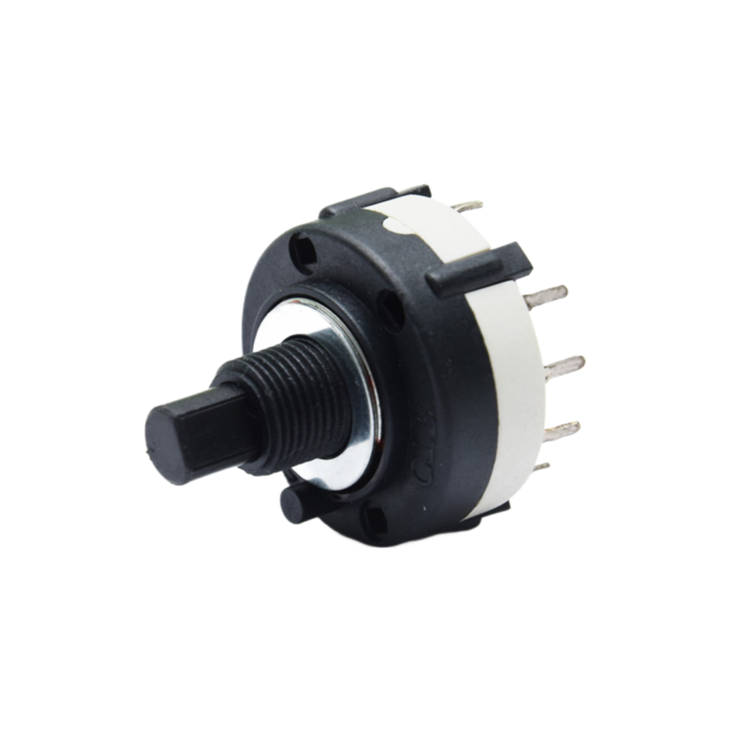 Durable Single Button Rotary Switch with 10,000 Cycles Life for Industrial Applications