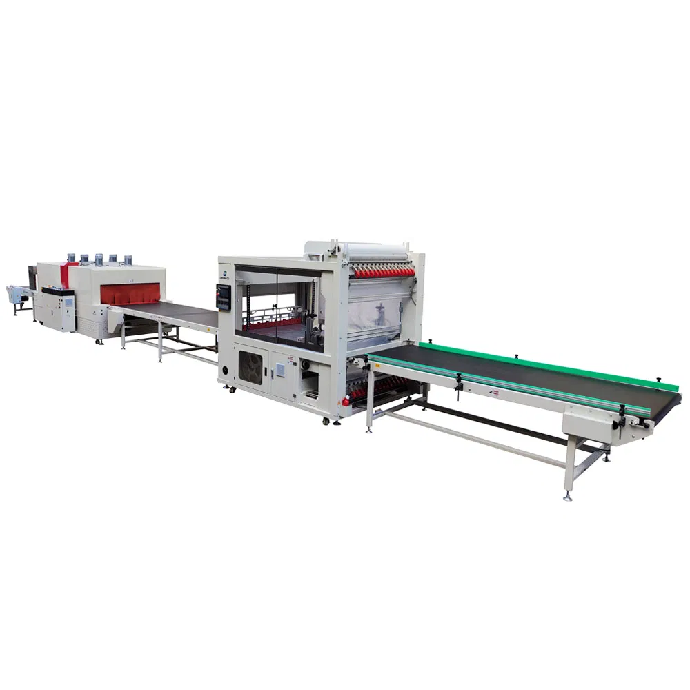 ESD1200D+BS12040PE Automatic Double Side Sealer with Heat Shrink Tunnel for Industrial Packaging