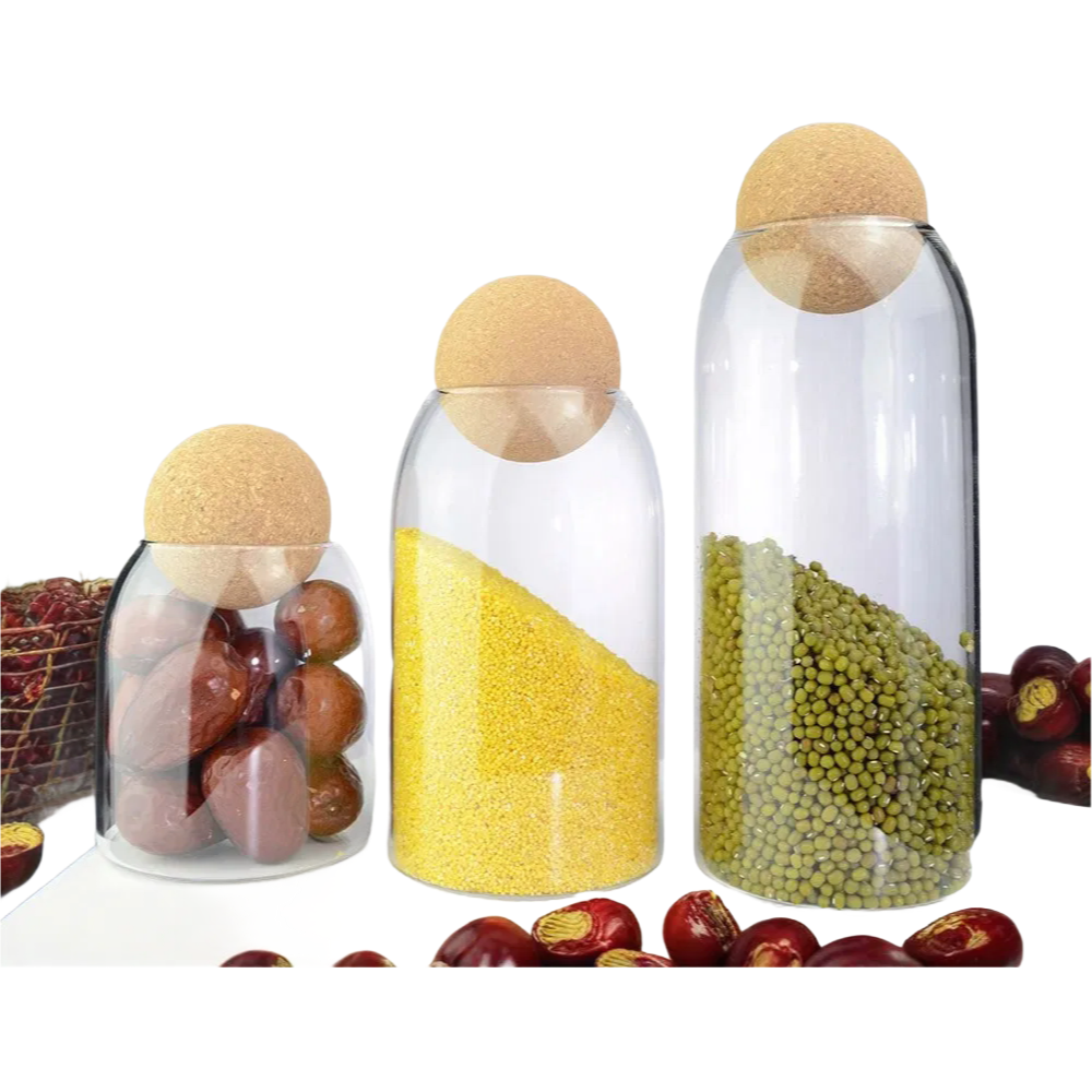 High-Quality Borosilicate Glass Storage Jar for Home and Restaurant Use