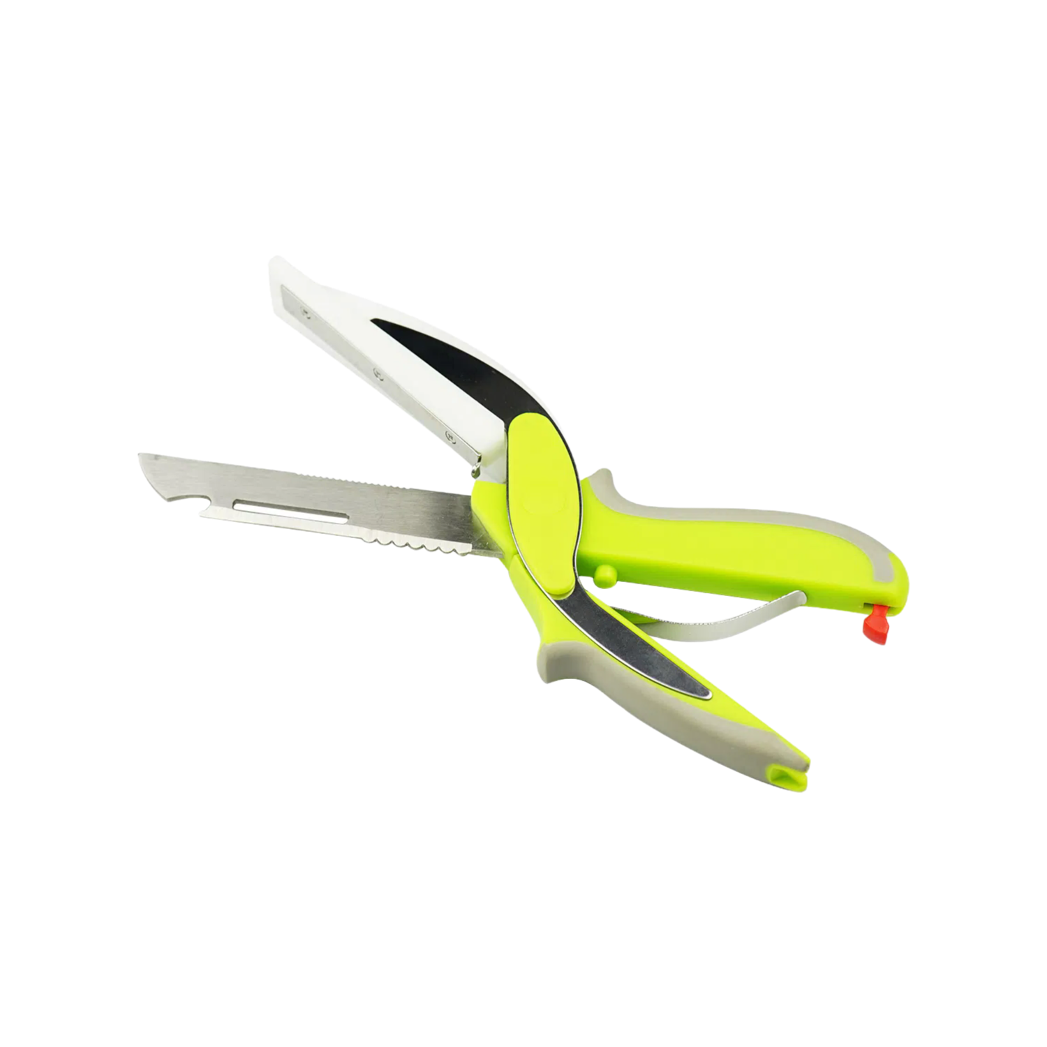Stainless Steel Vegetable 2 in 1 Cutter Food Chopper with Rubber Handle for Kitchen Use