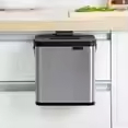 Durable 20.5x13x21cm Stainless Steel Waste Bin with Multifunctional Design