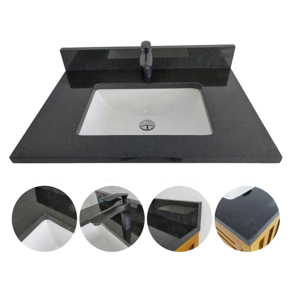 High-Quality Swan White Granite Countertop with Integrated Sink for Kitchen & Bathroom