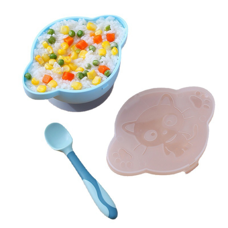 High Quality PP/PE Fruit Dish Lunch Box Set with Spoon and Anti-Spill Cover for Kitchen Use