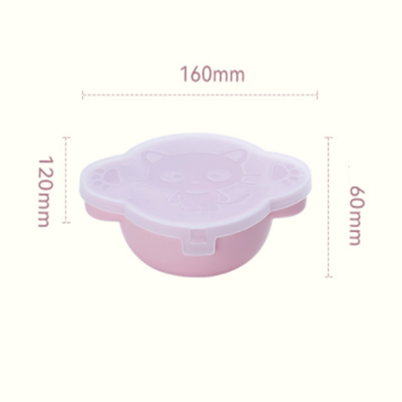 High Quality PP/PE Fruit Dish Lunch Box Set with Spoon and Anti-Spill Cover for Kitchen Use