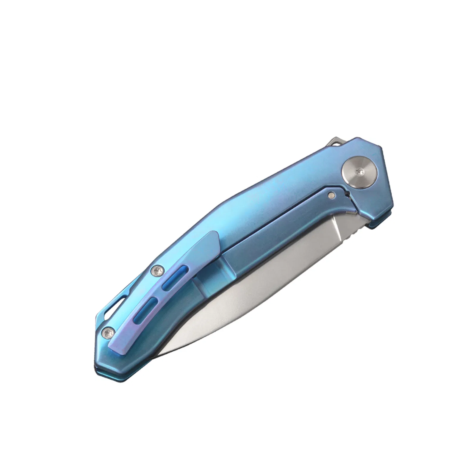 High-Quality Titanium Alloy Handle Folding Knife with M390 Blade for Camping and Hunting