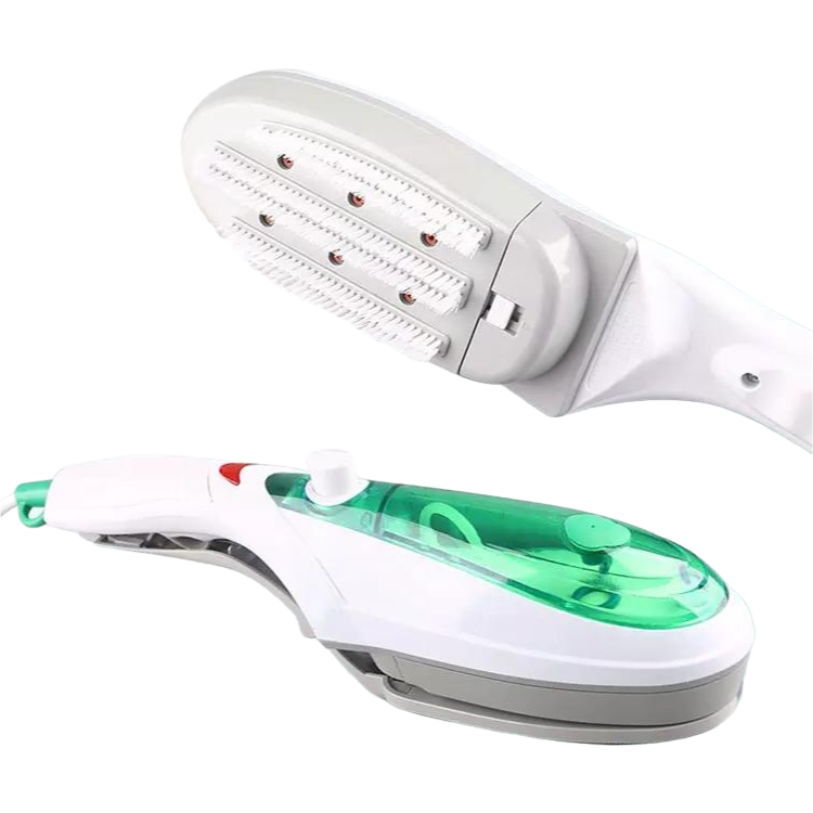 Compact Travel Garment Steamer with Multiple Plug Options for International Use