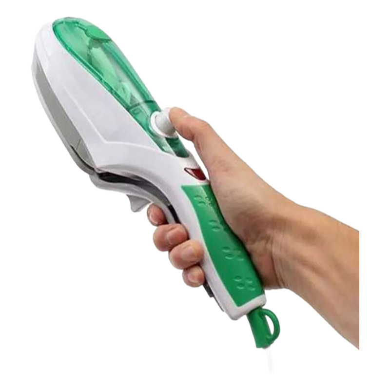 Compact Travel Garment Steamer with Multiple Plug Options for International Use