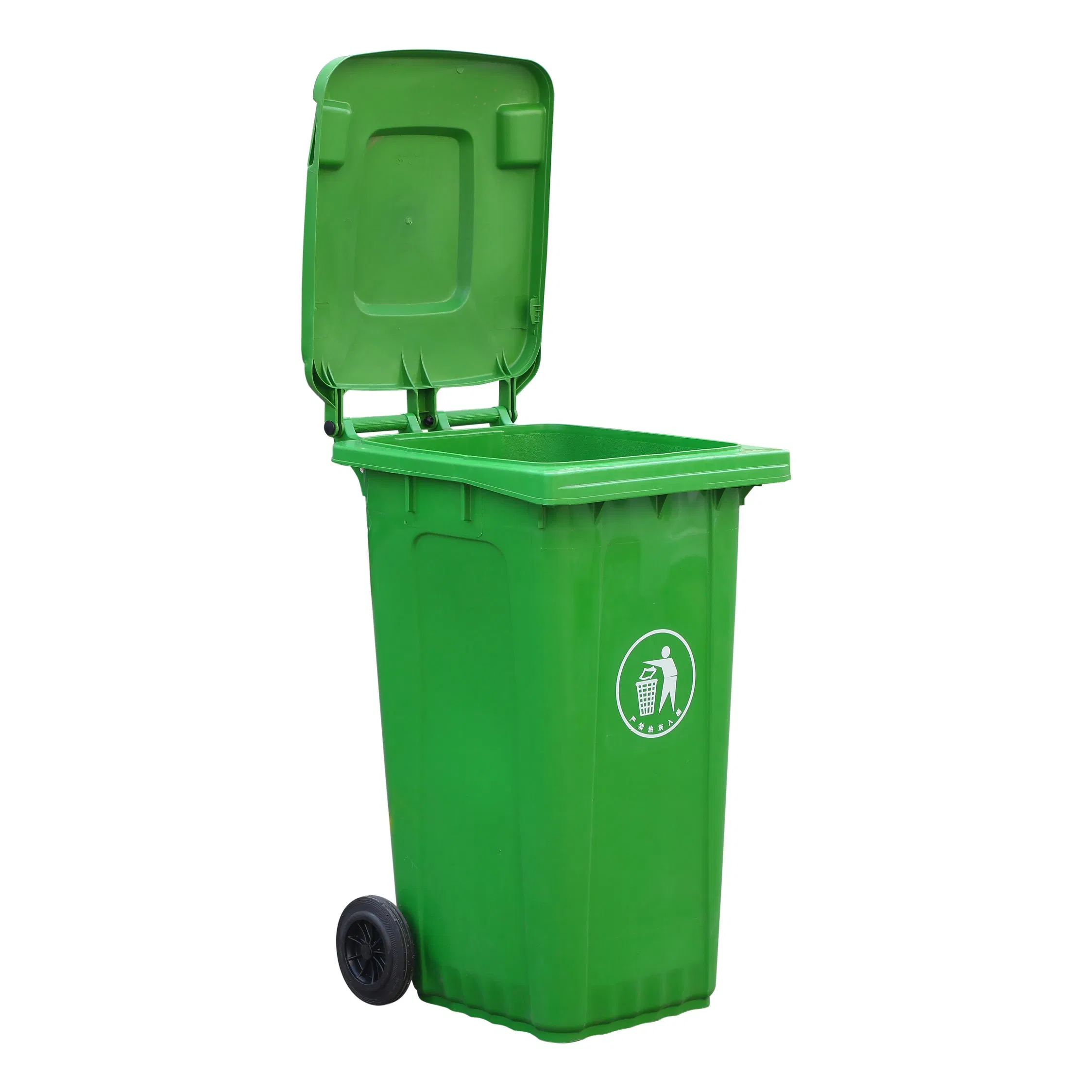Eco-Friendly HDPE Public Waste Bin - Durable Outdoor Dustbin with Rubber Wheels (240L/360L)