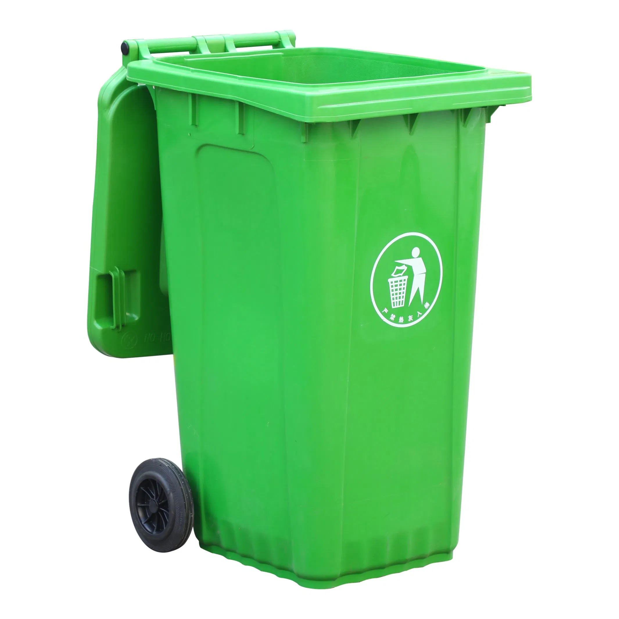 Eco-Friendly HDPE Public Waste Bin - Durable Outdoor Dustbin with Rubber Wheels (240L/360L)
