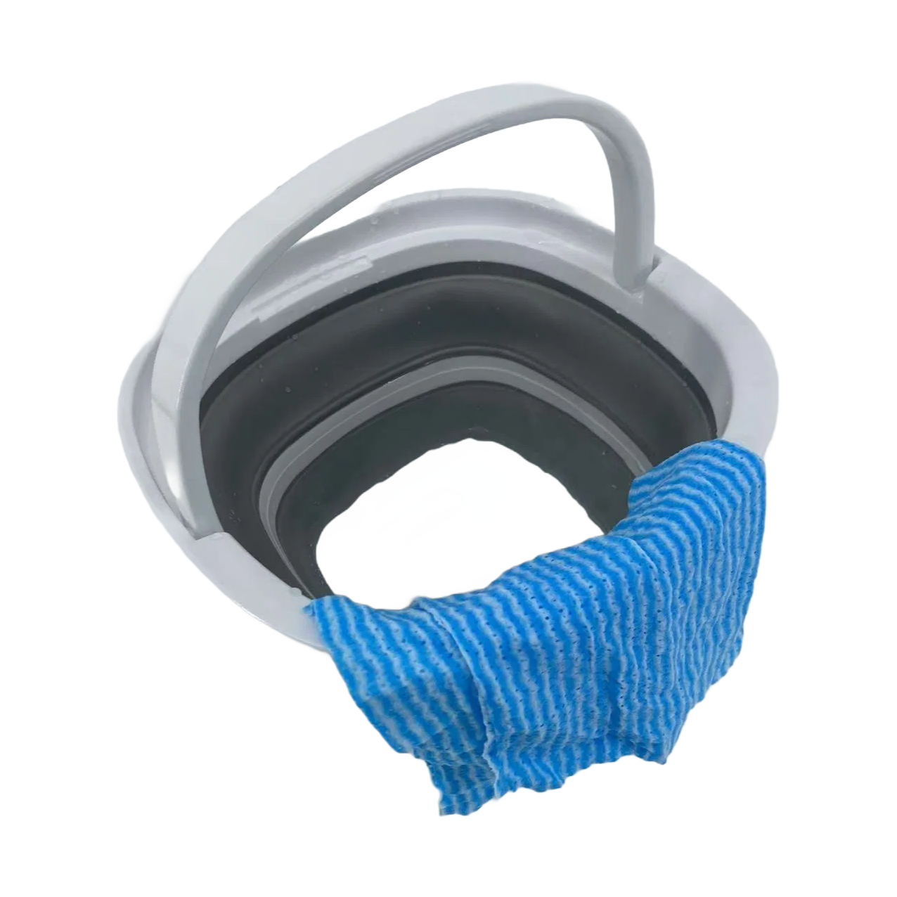 10L Foldable Plastic Bucket with TPR Handle - Collapsible Storage Container for Home & Outdoor Use