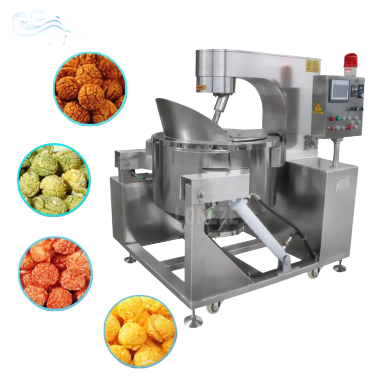 High Efficiency Commercial Popcorn Maker Machine - 20-40KW Heating Power for Continuous Operation