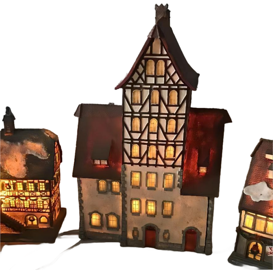Wholesale Custom Christmas Village Decorations - Ceramic Resin Wooden Metal Glass Houses