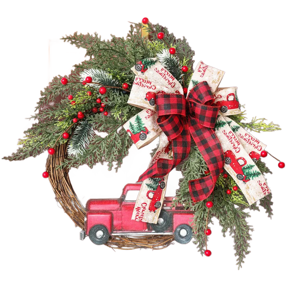 500PCS MOQ Christmas Decoration Wreaths - Multicolor PVC Holiday Decor Factory Price